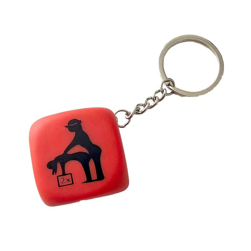 DIVERTY SEX Red Position Dice Keychain