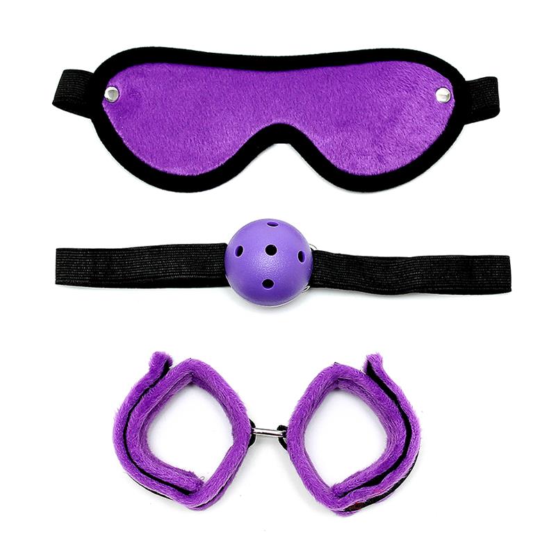 BONDAGE PLAY 3 Pieces Bondage Set Purple