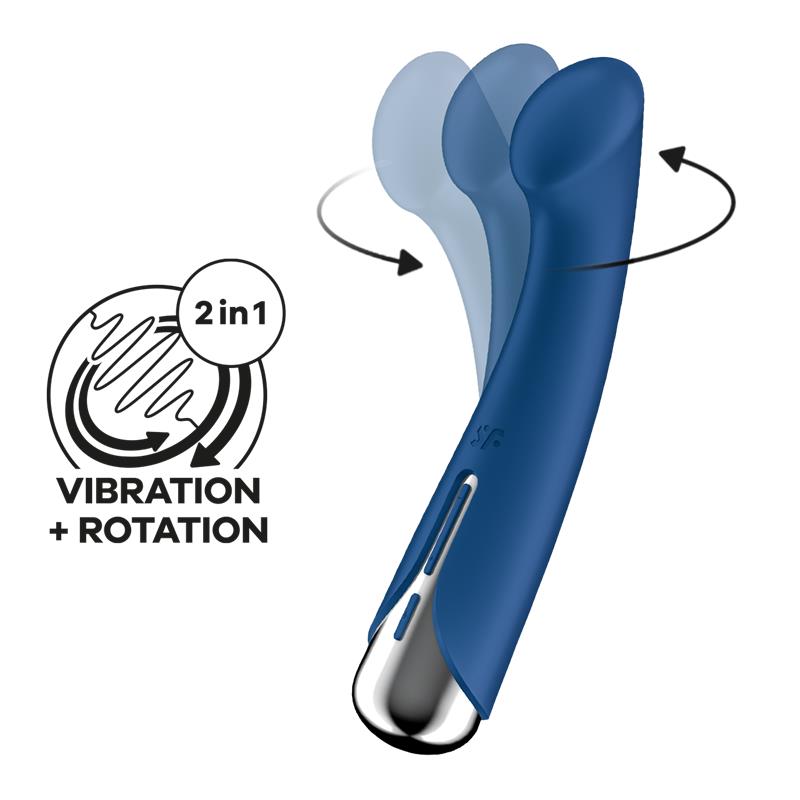 SATISFYER Spinning G-Spot 1 Vibe and Rotator Blue