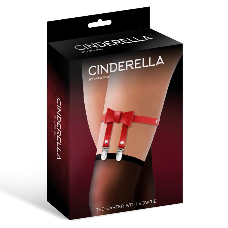 CINDERELLA Garter with Bow Tie Vegan Leather One size