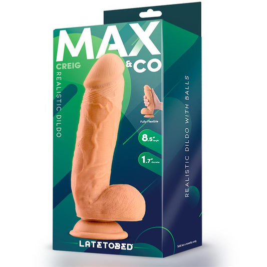 MAX & CO Creig Realistic Dildo with Testicles 8.5" Flesh