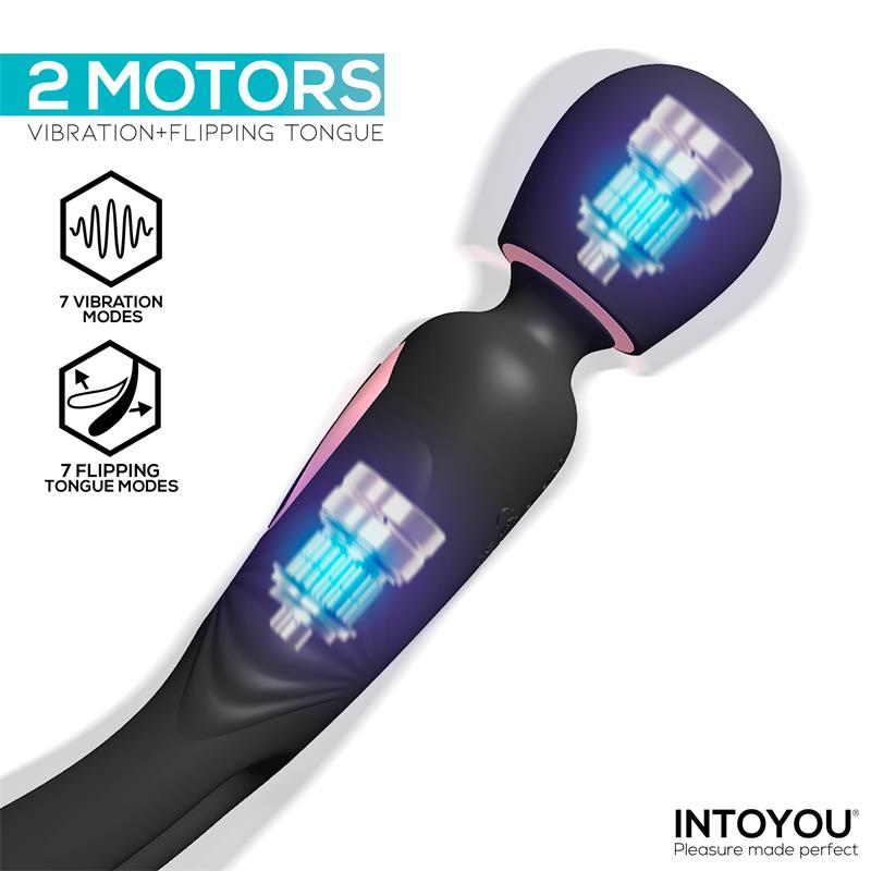 INTOYOU Lexy Vibrating Wand with Internal Flipping Tongue