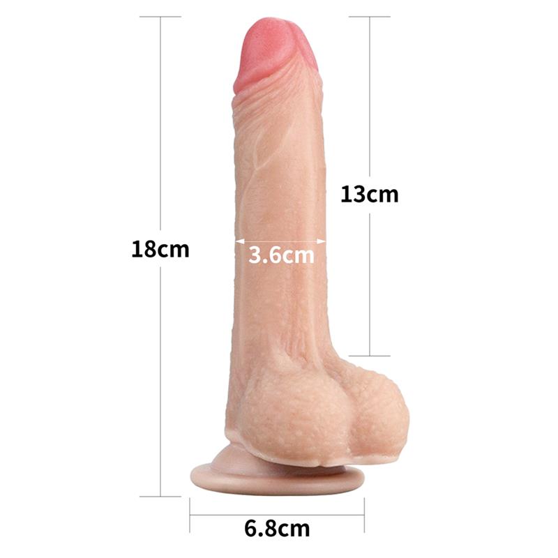 LOVETOY Dildo Sliding 7" Flesh