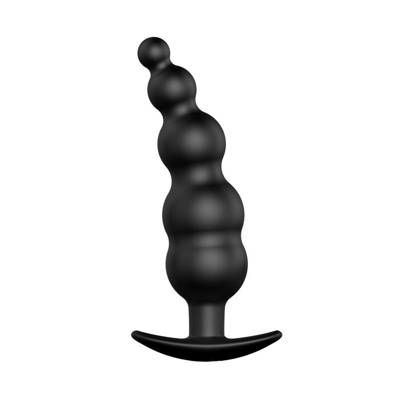PRETTYLOVE Anal Bubble Plug Black Silicone