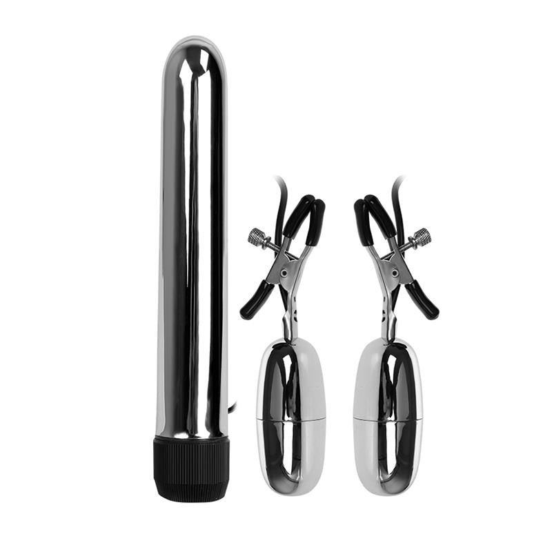 BAILE Baile Vibrating Bullet and Nipple Clamps with Vibration Set Turbo