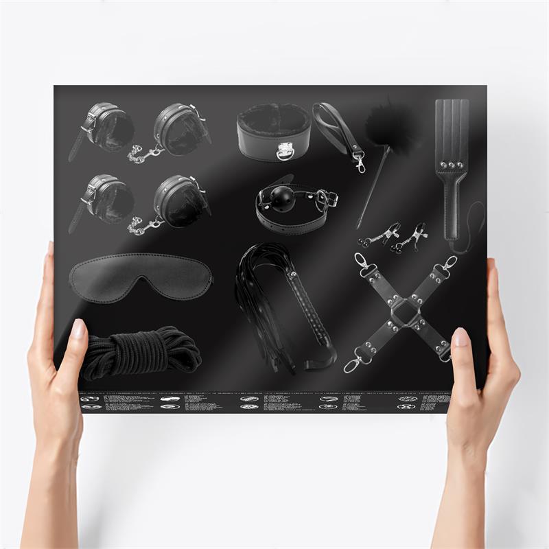 INTOYOU BDSM LINE Bondage Set 11 Pieces Black