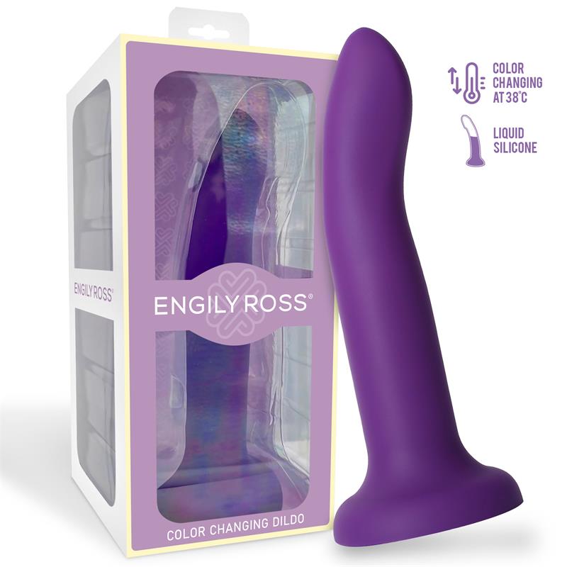 DILDOX BY ENGILY ROSS Color-Changing Dildo Purple to Pink Size L 21 cm