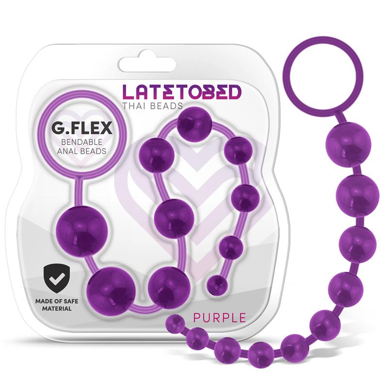 LATETOBED G.Flex Bendable Thai Anal Beads Purple