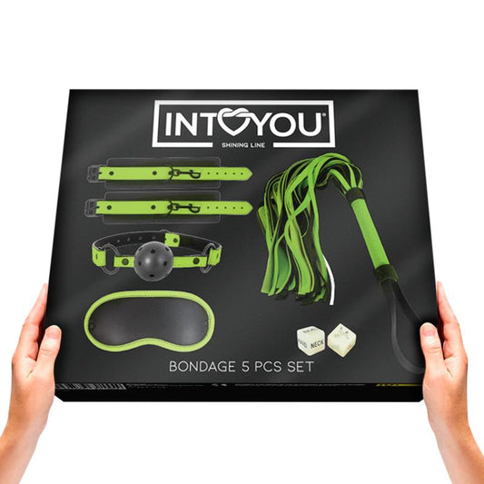 INTOYOU SHINING LINE Glow in the Dark Bondage Set with 5 Pzs