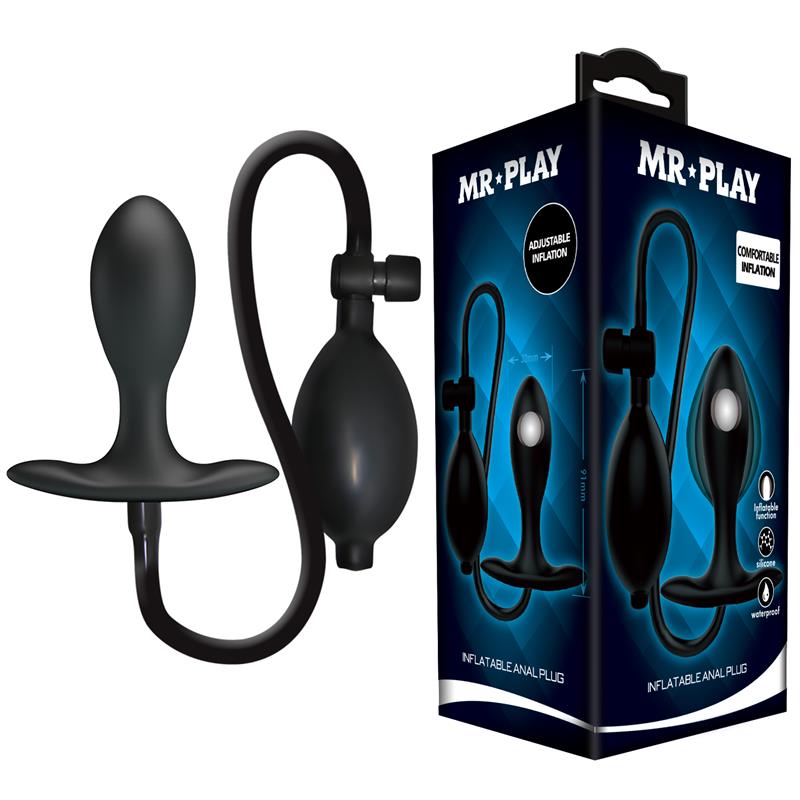 MR PLAY Inflatable Anal Plug with Internal Ball Weight