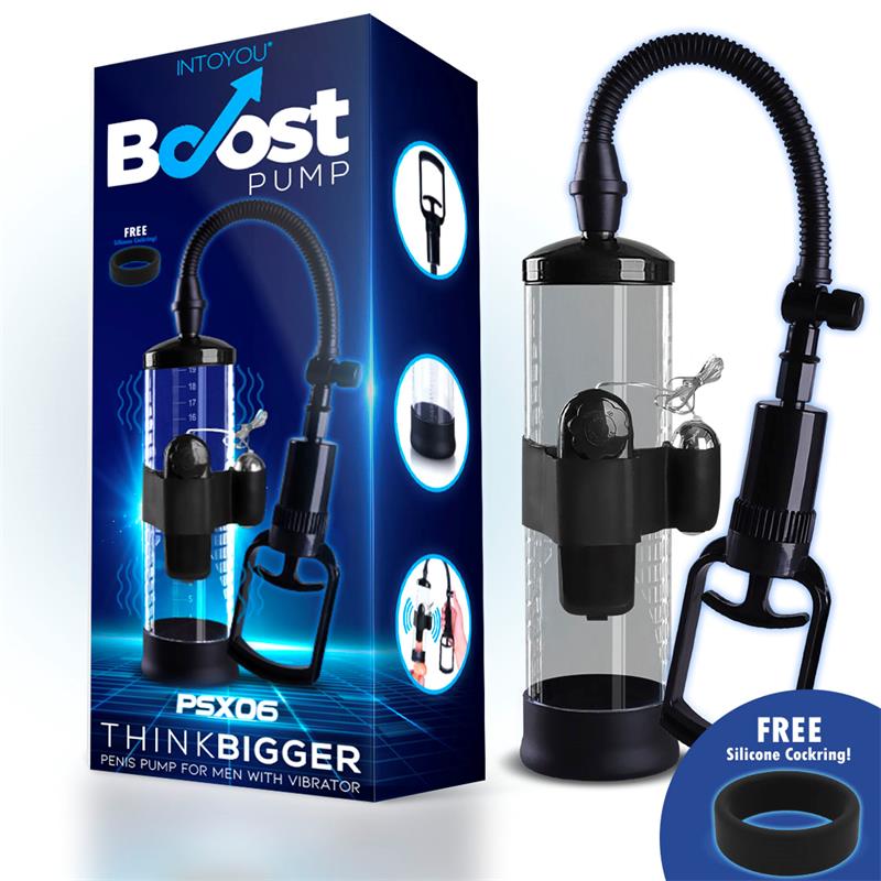 BOOST PUMPS Manual Penis Pump with Vibration Attachment PSX06