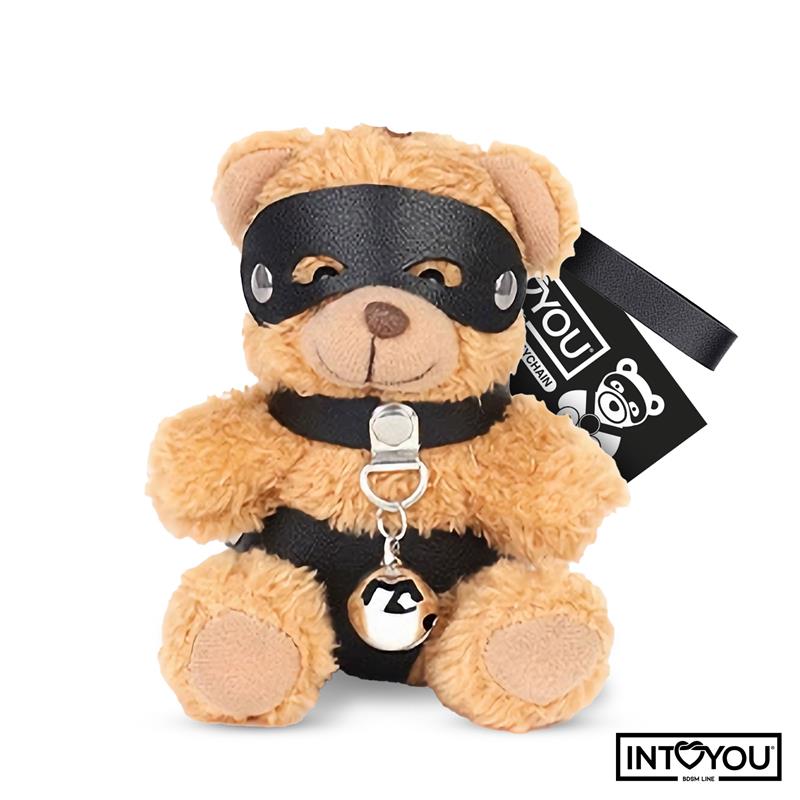 INTOYOU BDSM LINE Mimi raktų pakabukas BDSM meškiukas su antkakliu ir varpeliu