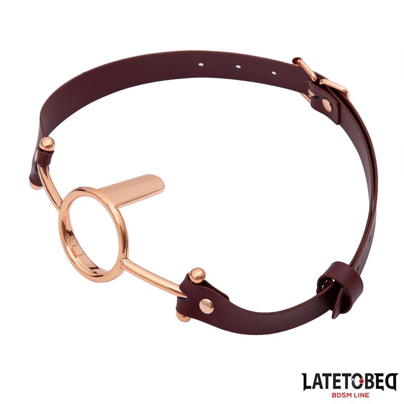 LATETOBED BDSM LINE Leather O Ring Gag