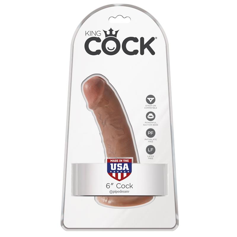 KING COCK Reaslitic Dildo 6" Tan