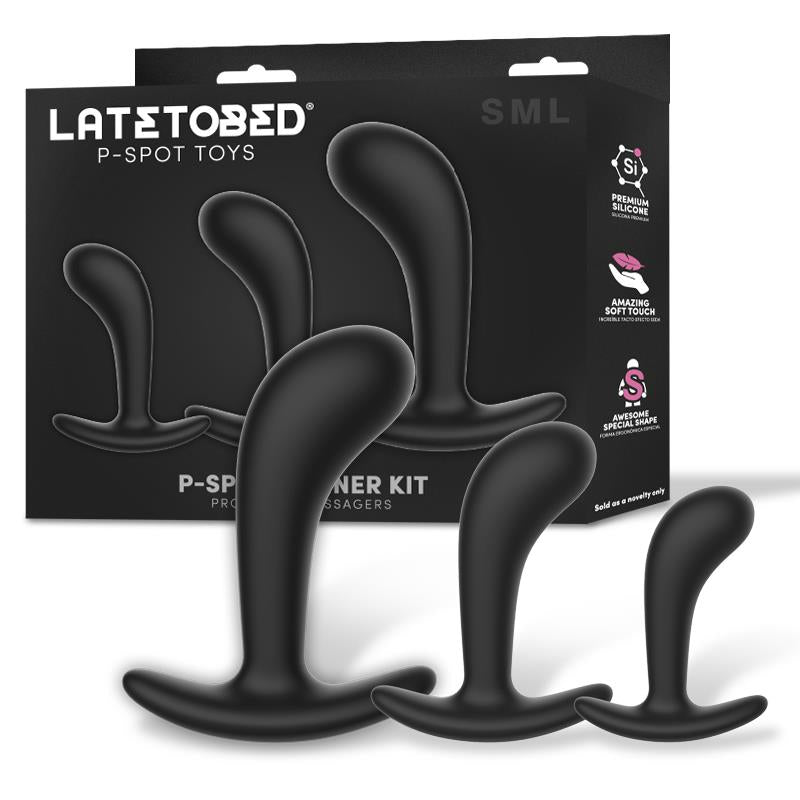 LATETOBED Set of 3 P-Spot Trainer Prostatic Massagers