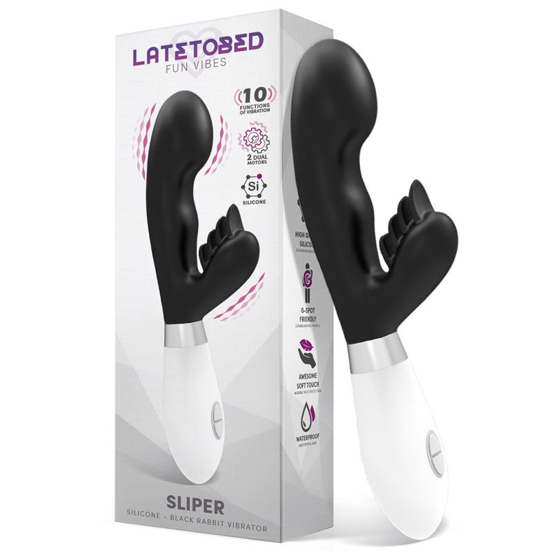 LATETOBED Sliper Rabbit Vibe Silicone Black