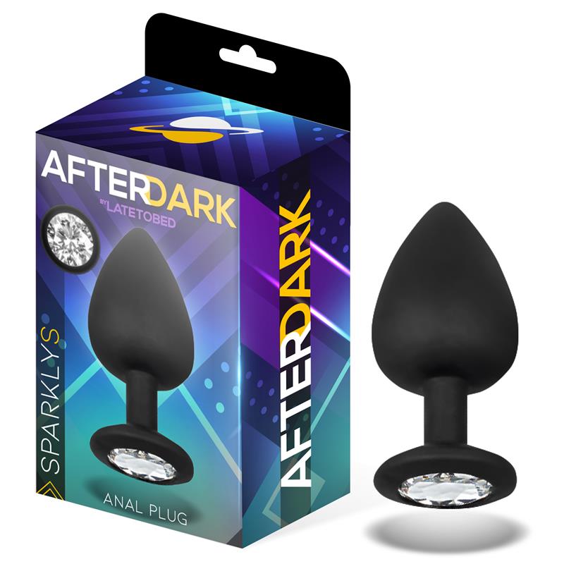 AFTERDARK Sparkly Butt Plug Silicone Size S 7.5 cm x 2.6 cm