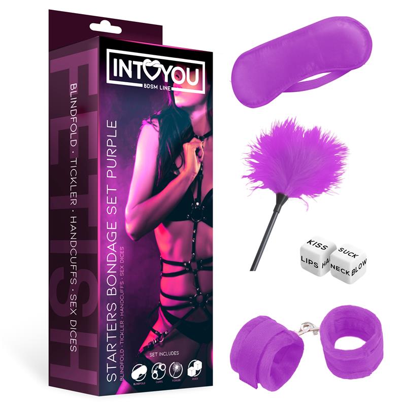 INTOYOU BDSM LINE Starters Bondage Set 4 Pieces Purple