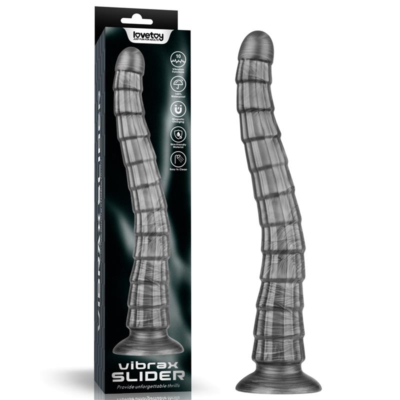 LOVETOY Vibrax Slider Anal Dildo with Vibration King Sized 14.5"