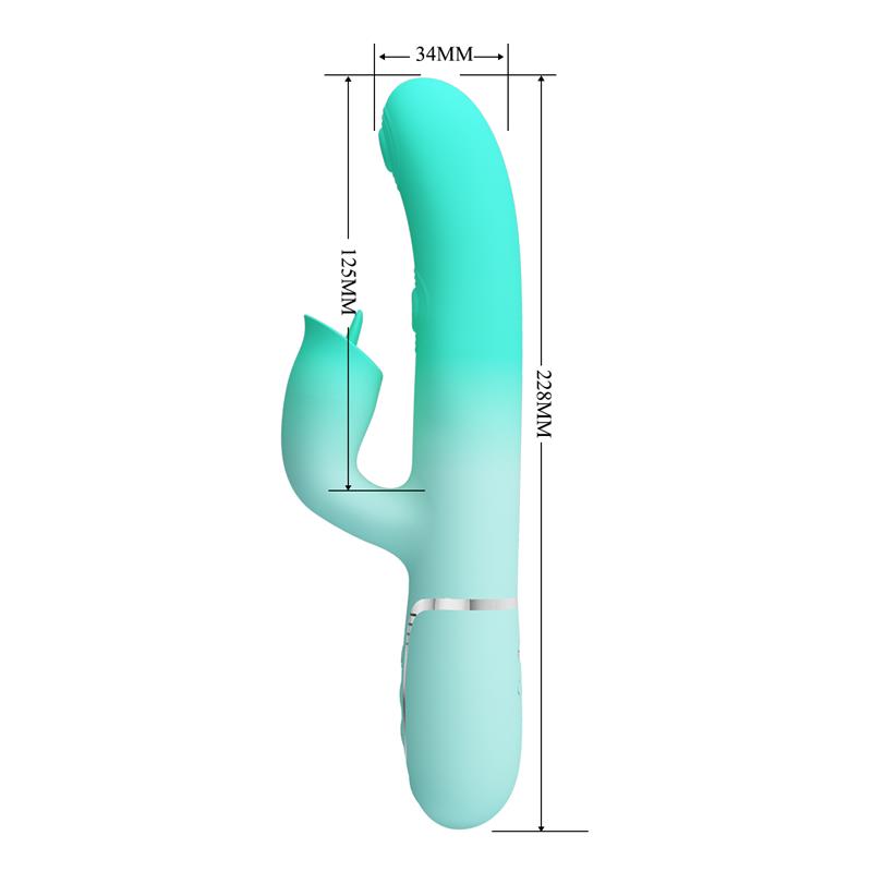 PRETTYLOVE Gigi Rabbit Vibrator Thumping and Licking