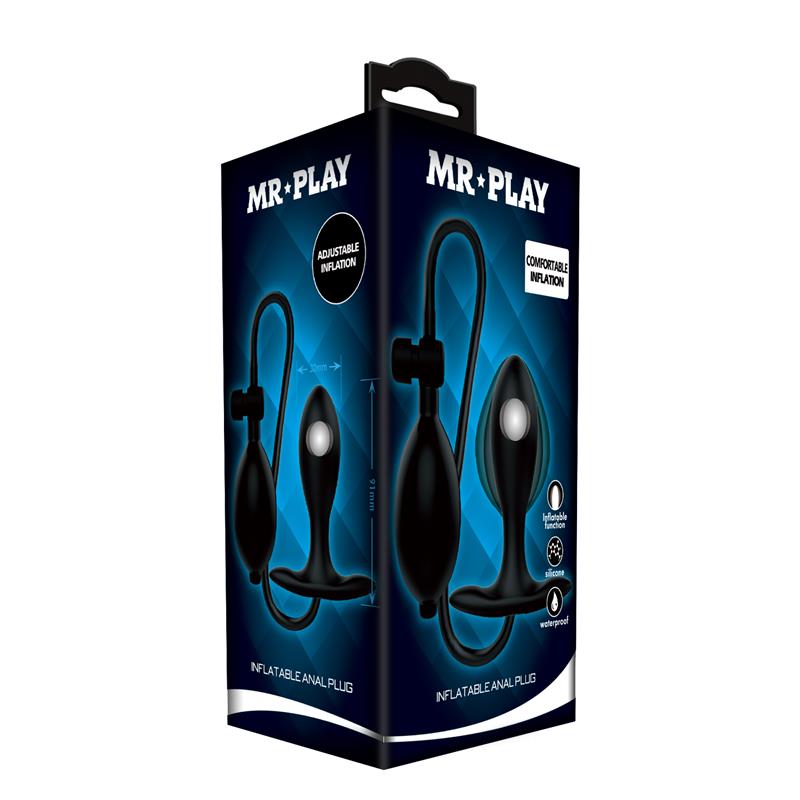 MR PLAY Inflatable Anal Plug with Internal Ball Weight