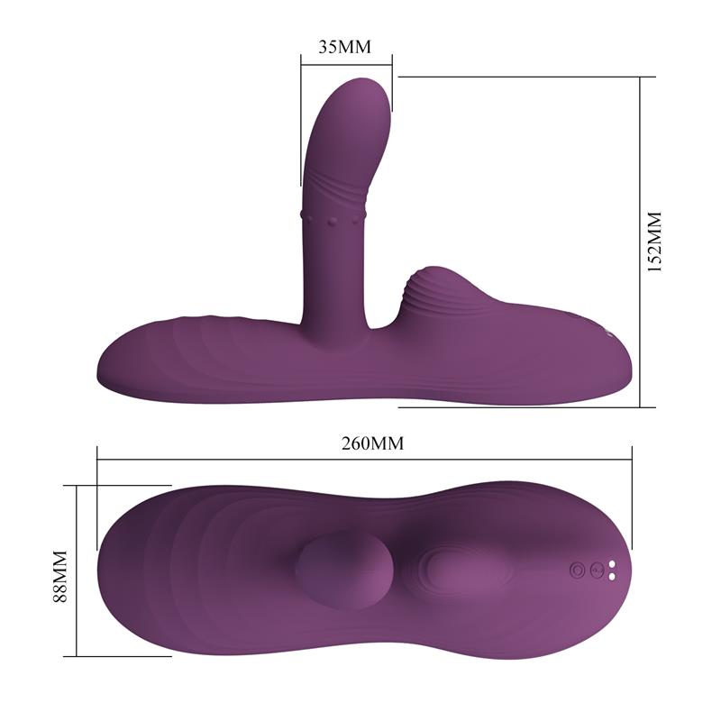 PRETTYLOVE Luka Seat with Vibrator, Finger, Heat Effect and Rotating Beads