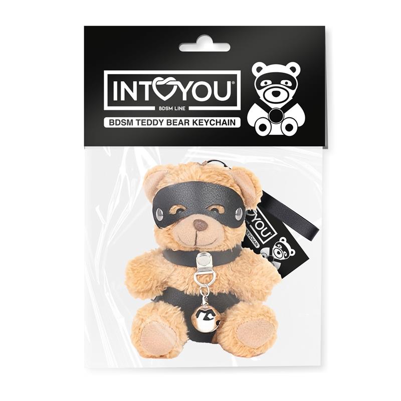 INTOYOU BDSM LINE Mimi raktų pakabukas BDSM meškiukas su antkakliu ir varpeliu