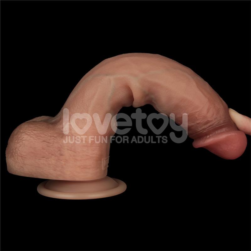 LOVETOY Sliding Pro Dildo Sliding Skin Dual Layer 9"