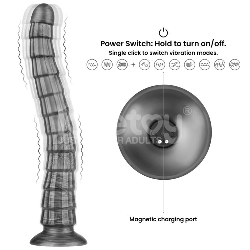 LOVETOY Vibrax Slider Anal Dildo with Vibration King Sized 14.5"