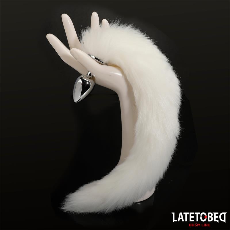 LATETOBED BDSM LINE Anal plug with tail White 40 cm