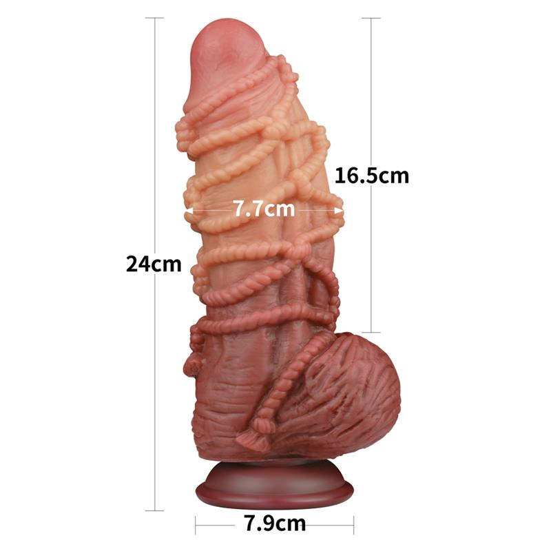 LOVETOY Dildo Dual Layer King Size Nature 9.5"