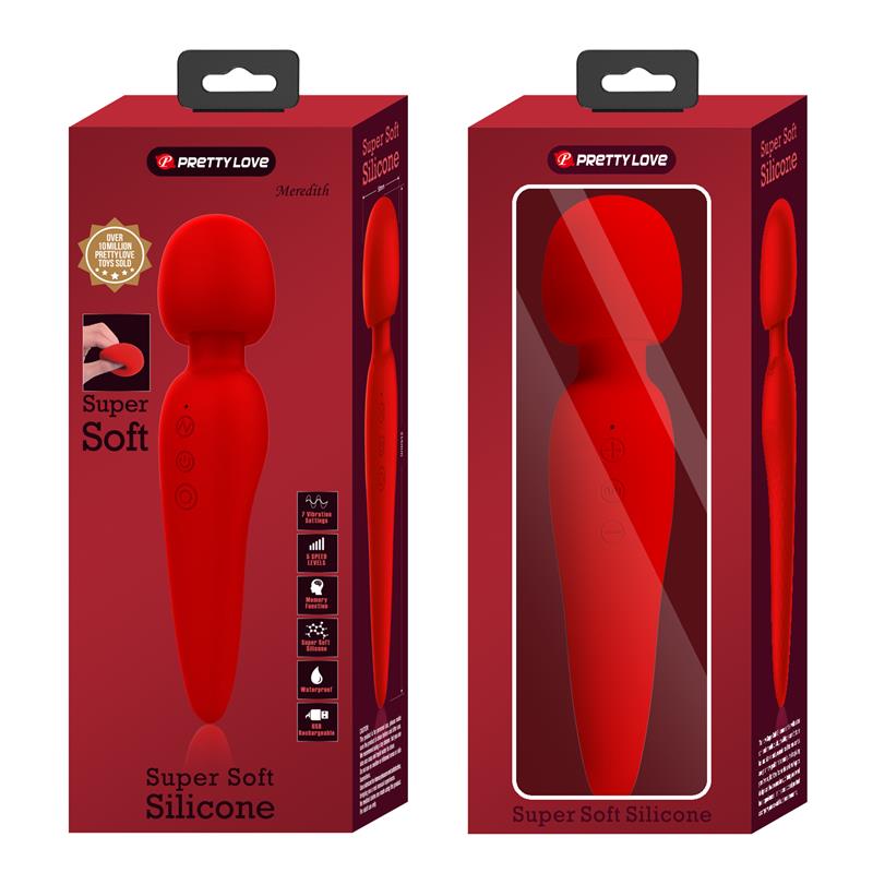 PRETTYLOVE Meredith Massager Wand Red