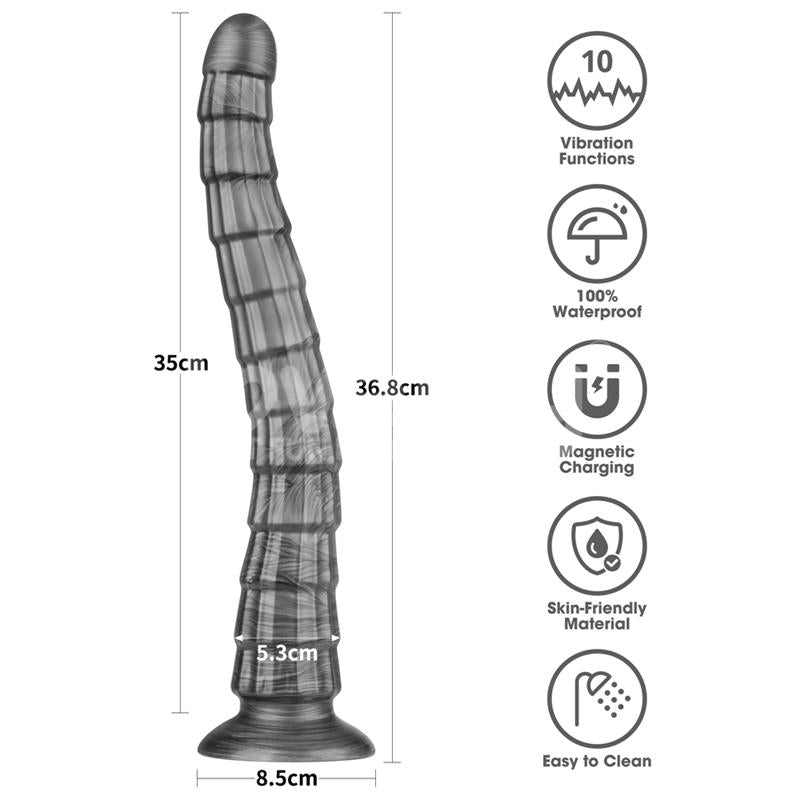 LOVETOY Vibrax Slider Anal Dildo with Vibration King Sized 14.5"