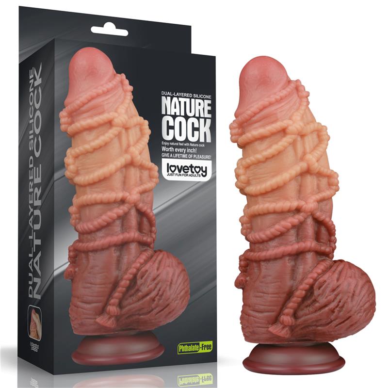 LOVETOY Dildo Dual Layer King Size Nature 9.5"