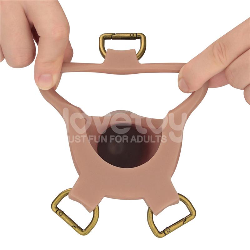 LOVETOY Ingen Adjustable Strap On with Hollow Dildo 9" Enhanced Set L/XL/2XL