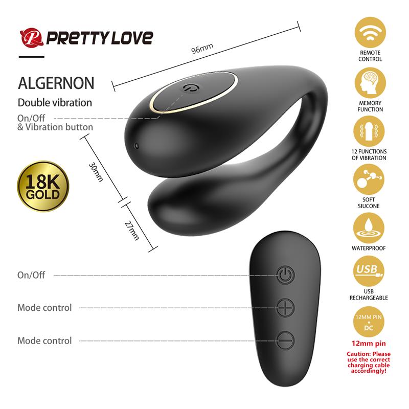PRETTYLOVE Luxury Set Queens with 12 Toys Black and 18k Gold