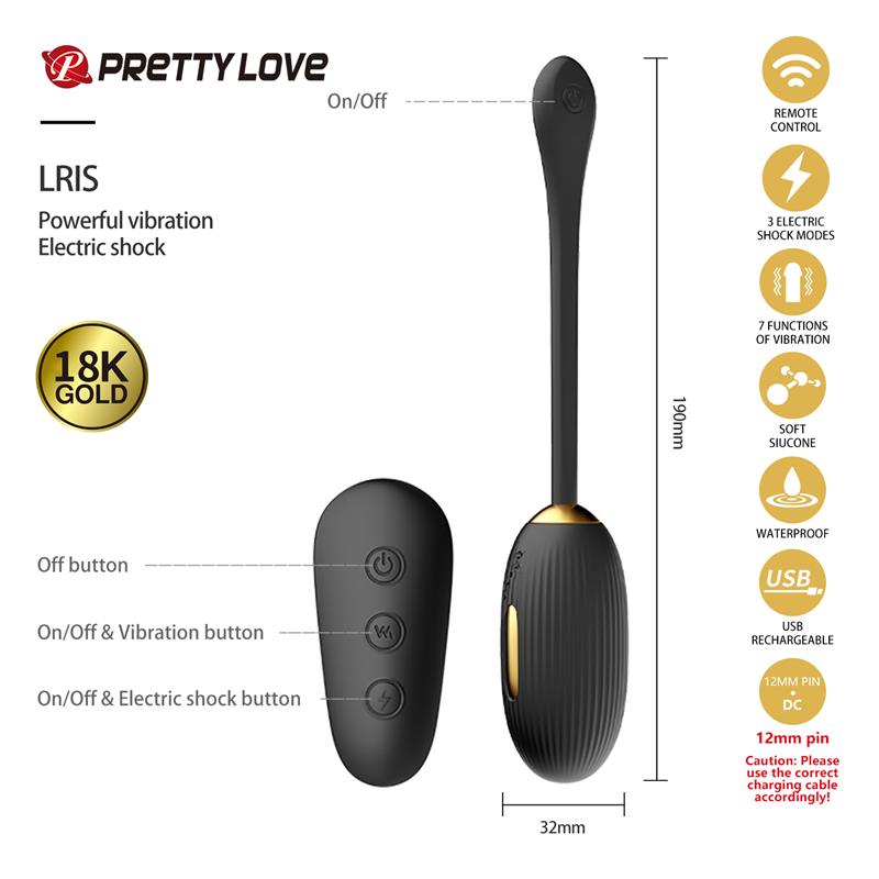 PRETTYLOVE Luxury Set Queens with 12 Toys Black and 18k Gold