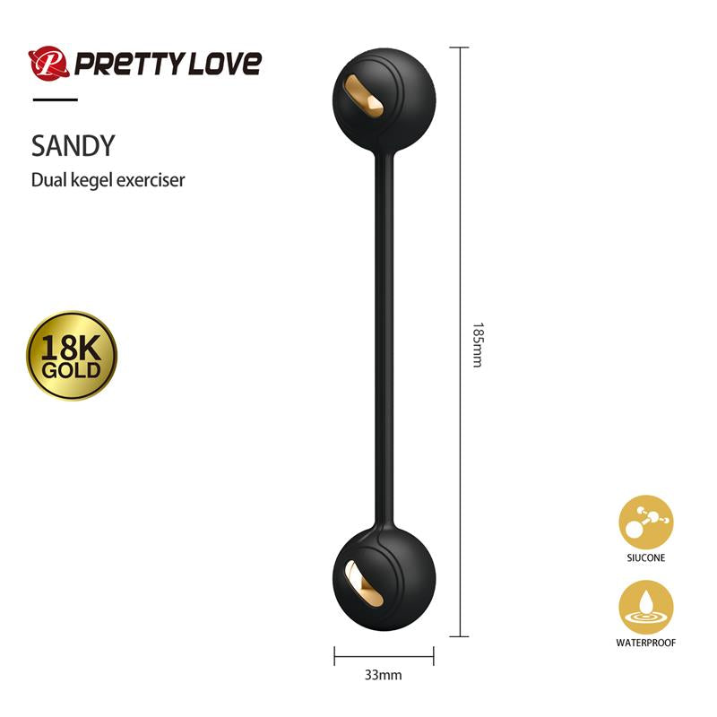 PRETTYLOVE Luxury Set Queens with 12 Toys Black and 18k Gold