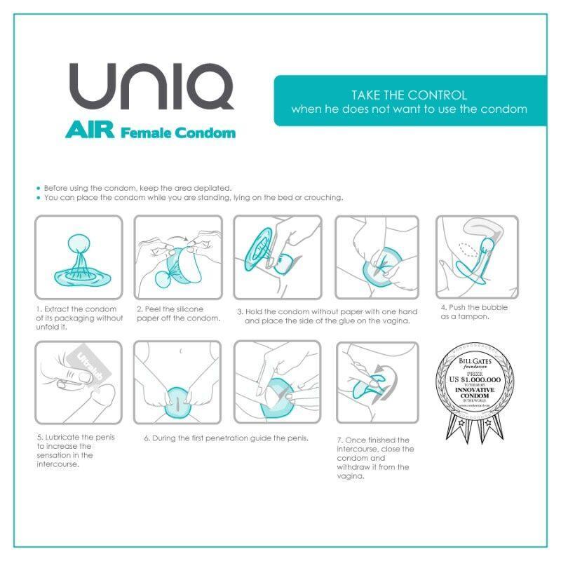 UNIQ Air Female Condoms without Latex 3 pcs