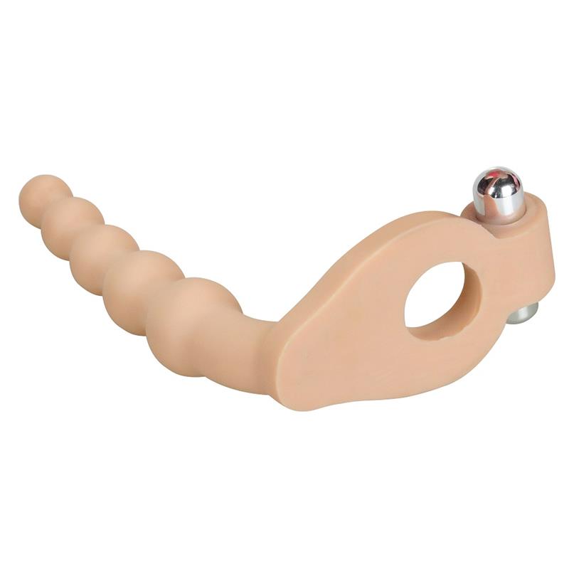 LOVETOY Anal Stimulator The Ultra Soft Bead 6.5" with Vibration Flesh