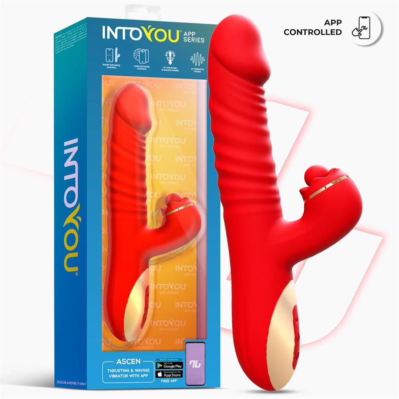 INTOYOU APP SERIES Ascen Thrusting and Waving Vibe with App Magnetic USB