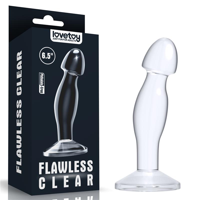 LOVETOY Butt Plug Flawless Clear 6.5" Clear