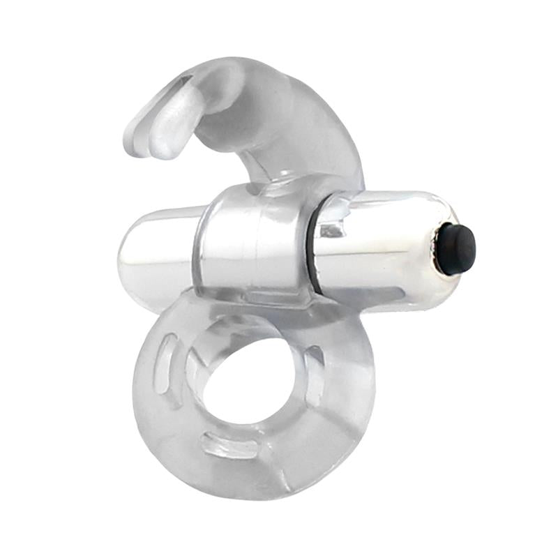 LATETOBED Horizon Vibrating Penis Ring with Rabbit Clear