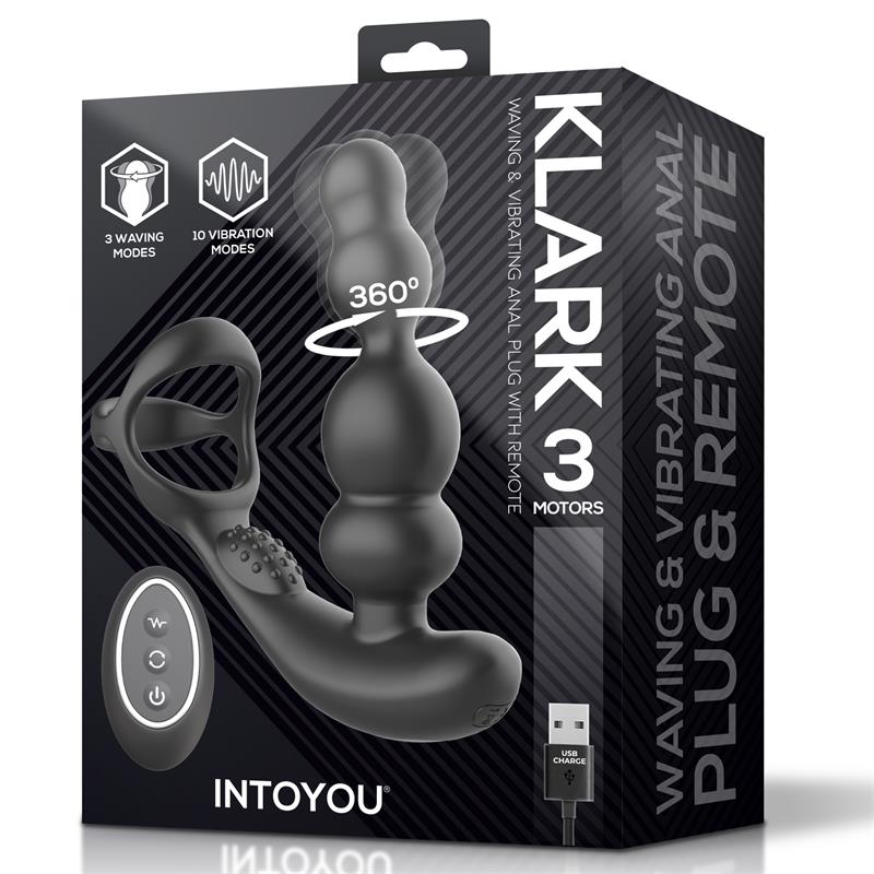 INTOYOU Klark Vibrating and Waving Butt Plug with Remote