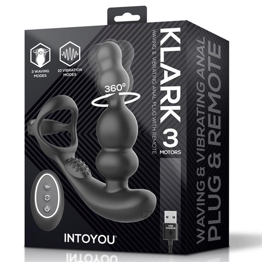 INTOYOU Klark Vibrating and Waving Butt Plug with Remote