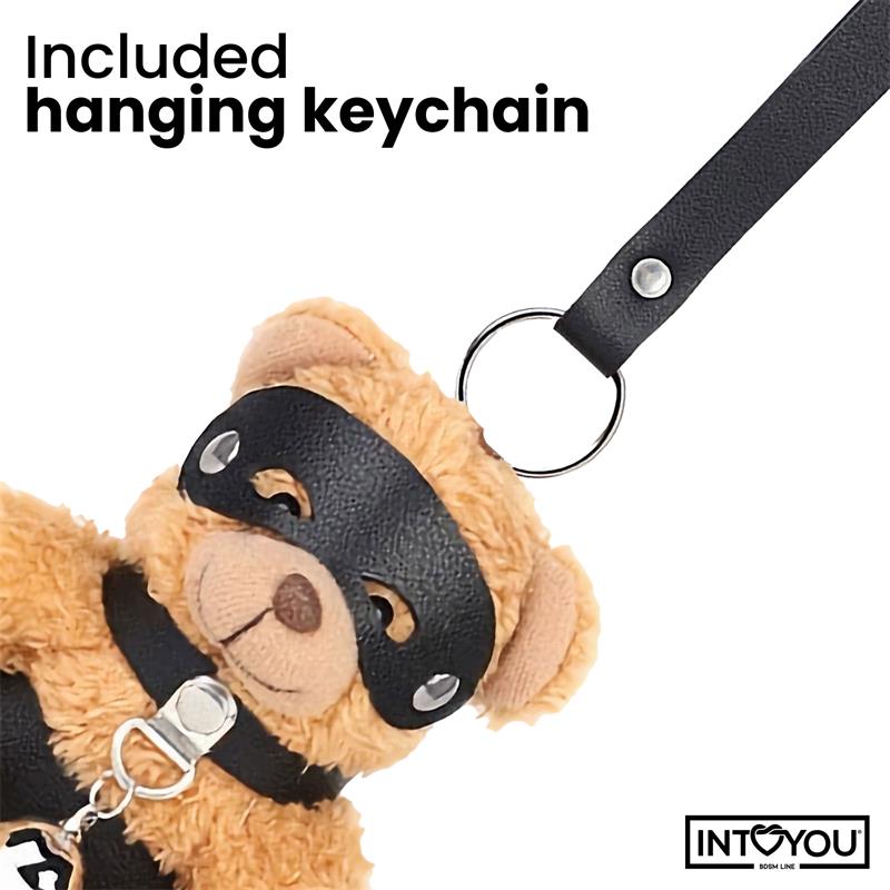 INTOYOU BDSM LINE Mimi raktų pakabukas BDSM meškiukas su antkakliu ir varpeliu