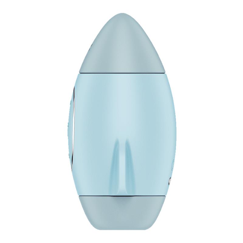 SATISFYER Mission Control Clit Sucker and Vibe Blue