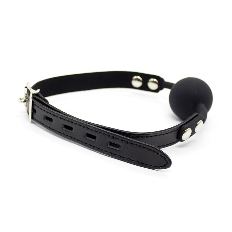 LATETOBED BDSM LINE Silicona Ball Gag 4 cm with Padlock Black