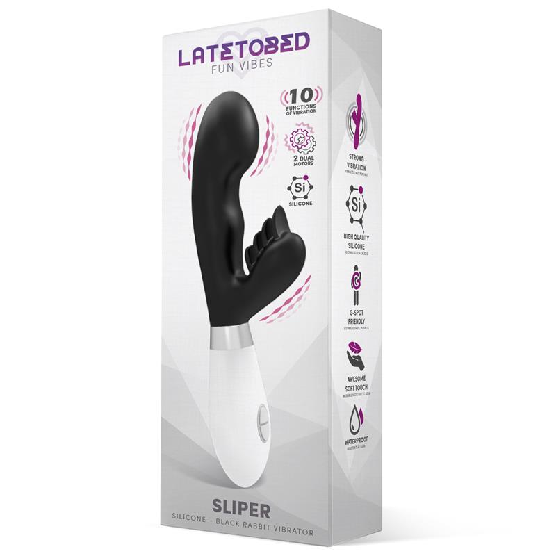 LATETOBED Sliper Rabbit Vibe Silicone Black