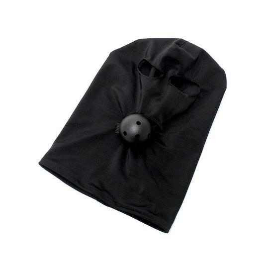 BONDAGE PLAY Spandex Hood with Ball Gag